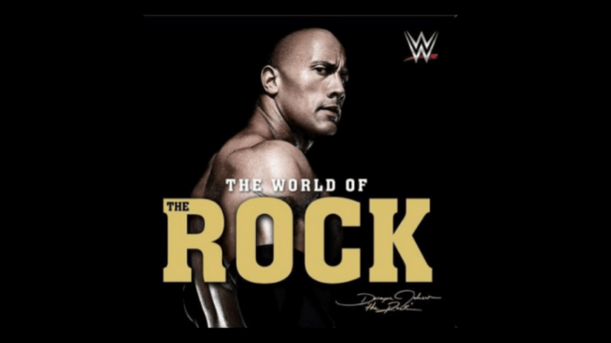 therockgear.com has the world of rock book for sale on amazon that chronicles dwayne johnson's wrestling career.