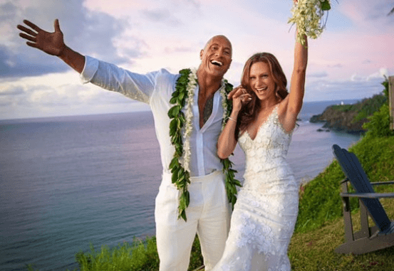 the rock gear dot com reports dwayne johnson marries lauren hashian in hawaii.